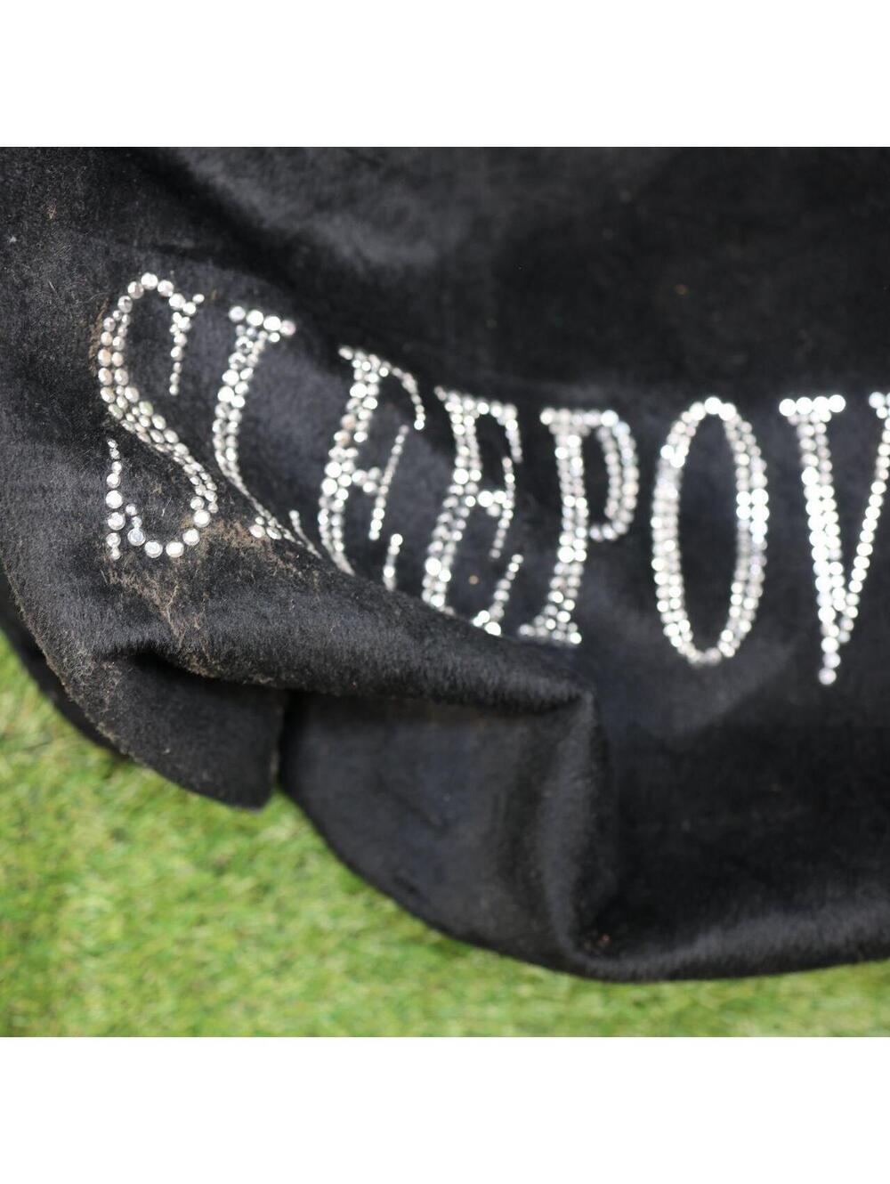 “SLEEPOVER” Rhinestone Duffel Bag - Picture 2 of 4